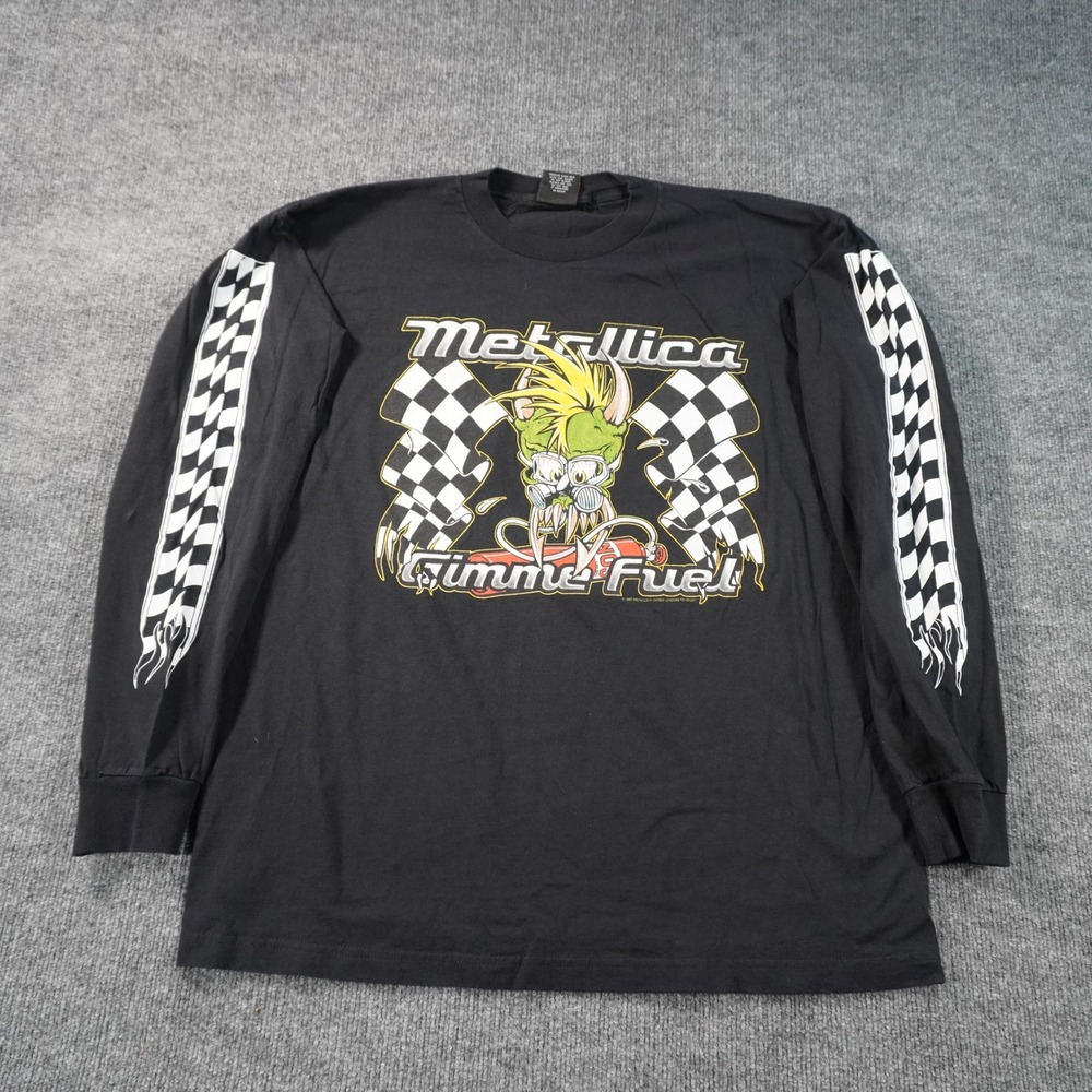 Vintage Metallica Long Sleeve Shirt Mens XL Black 1997 Gimme Fuel Giant Rock Tee